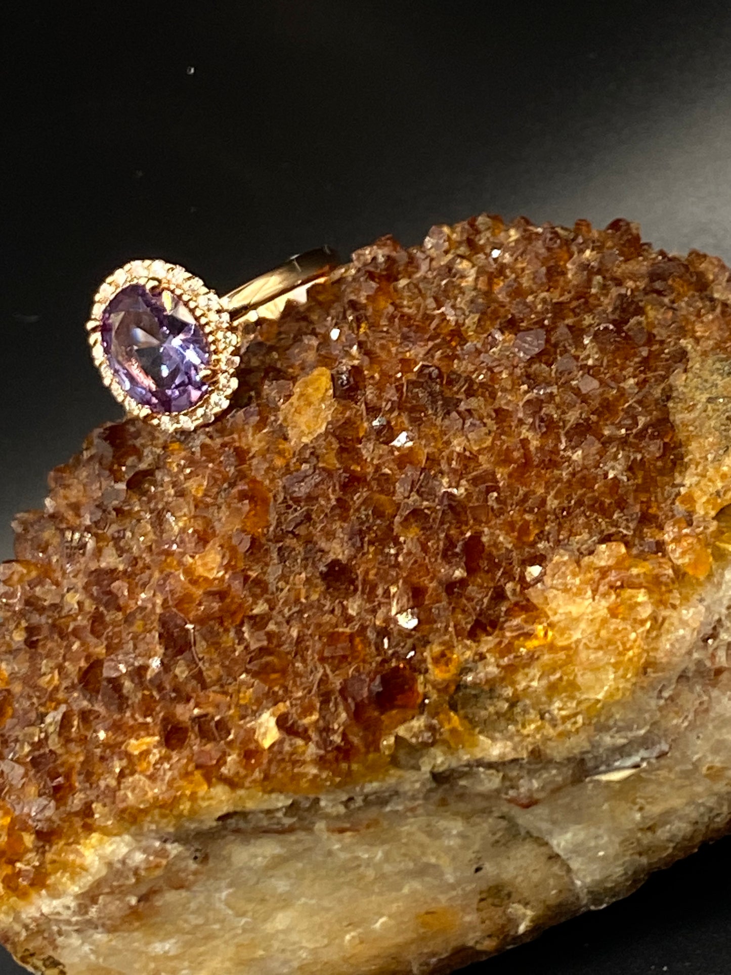 Alexandrite Halo Ring