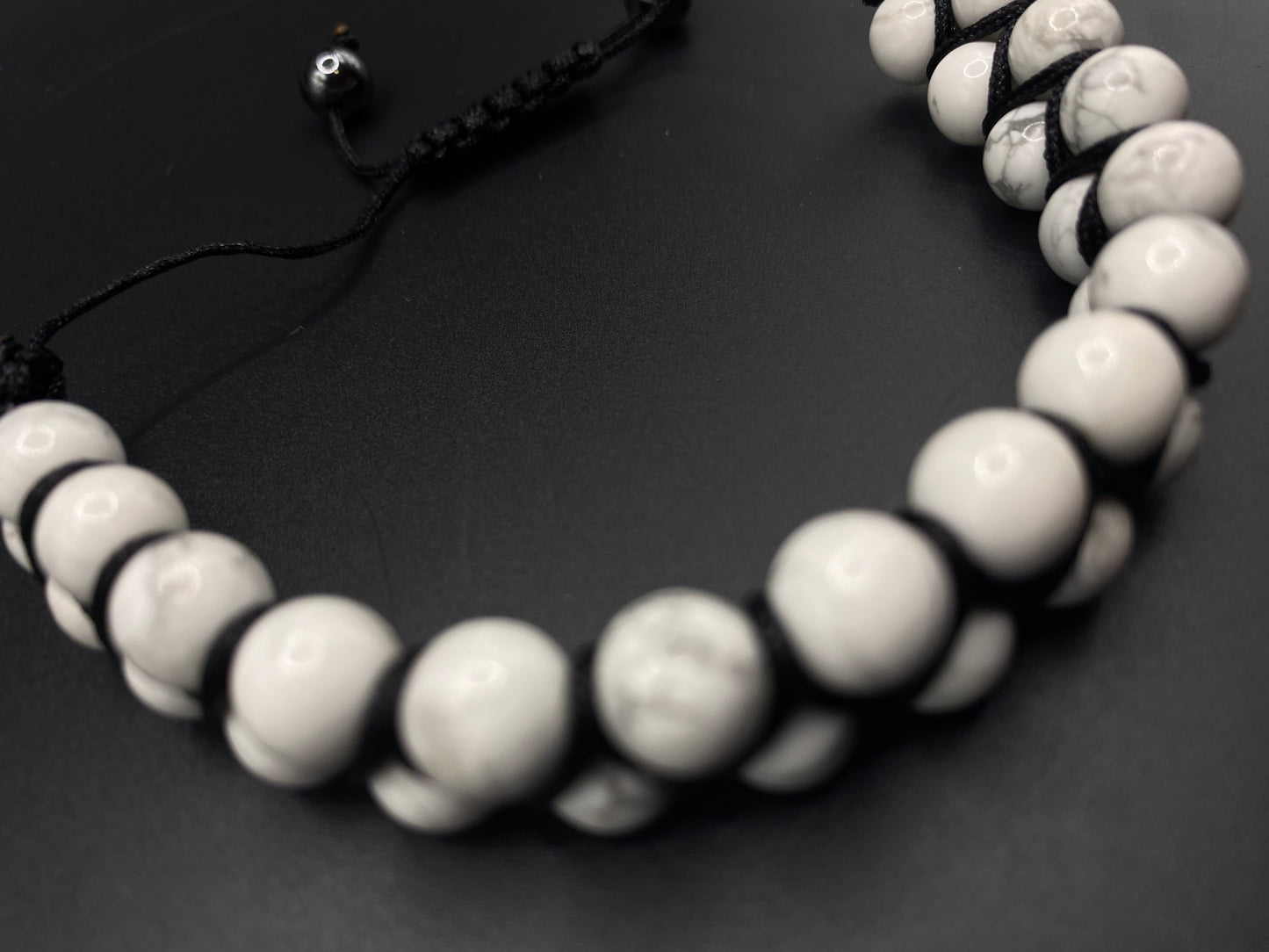 Howlite Shamballa Beaded Bracelet