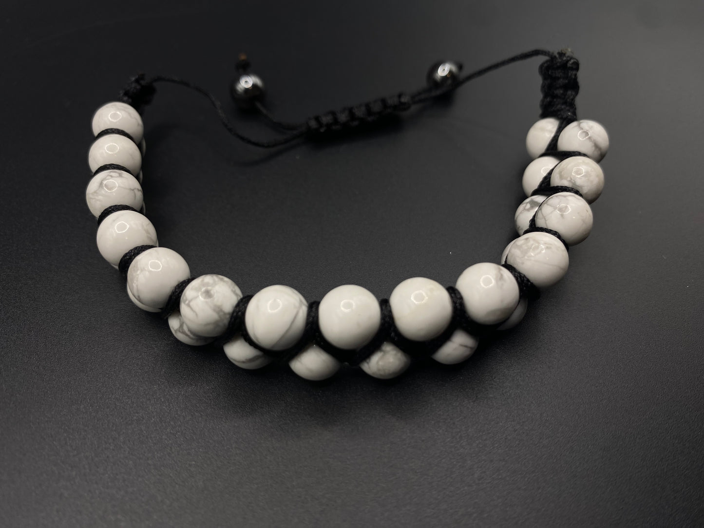 Howlite Shamballa Beaded Bracelet