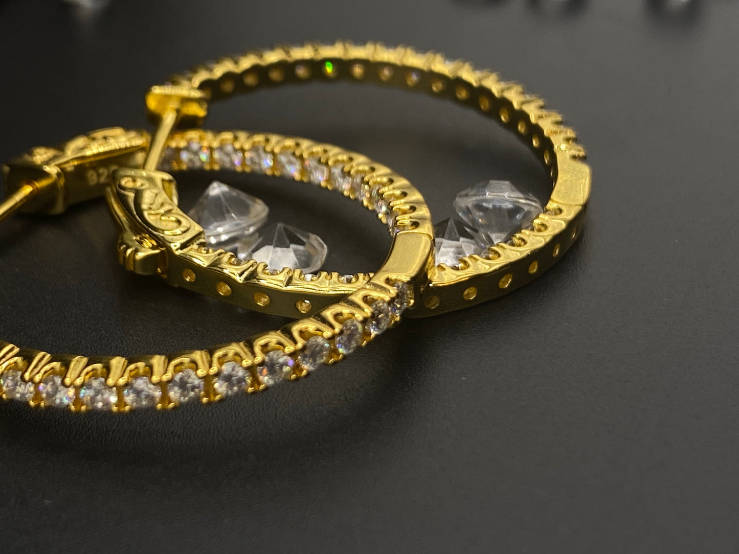 Moissanite Hoop Earrings