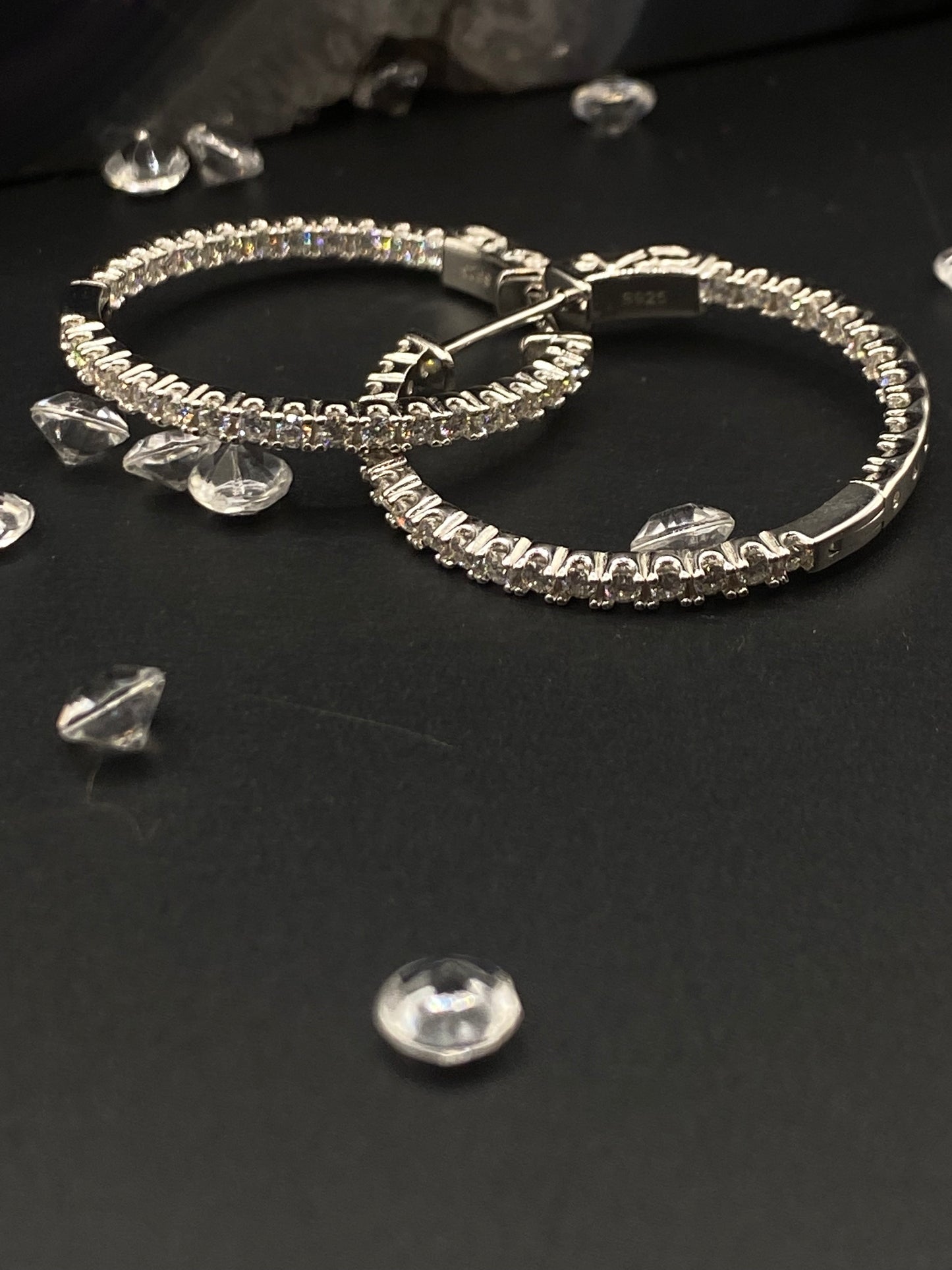 Moissanite Hoop Earrings