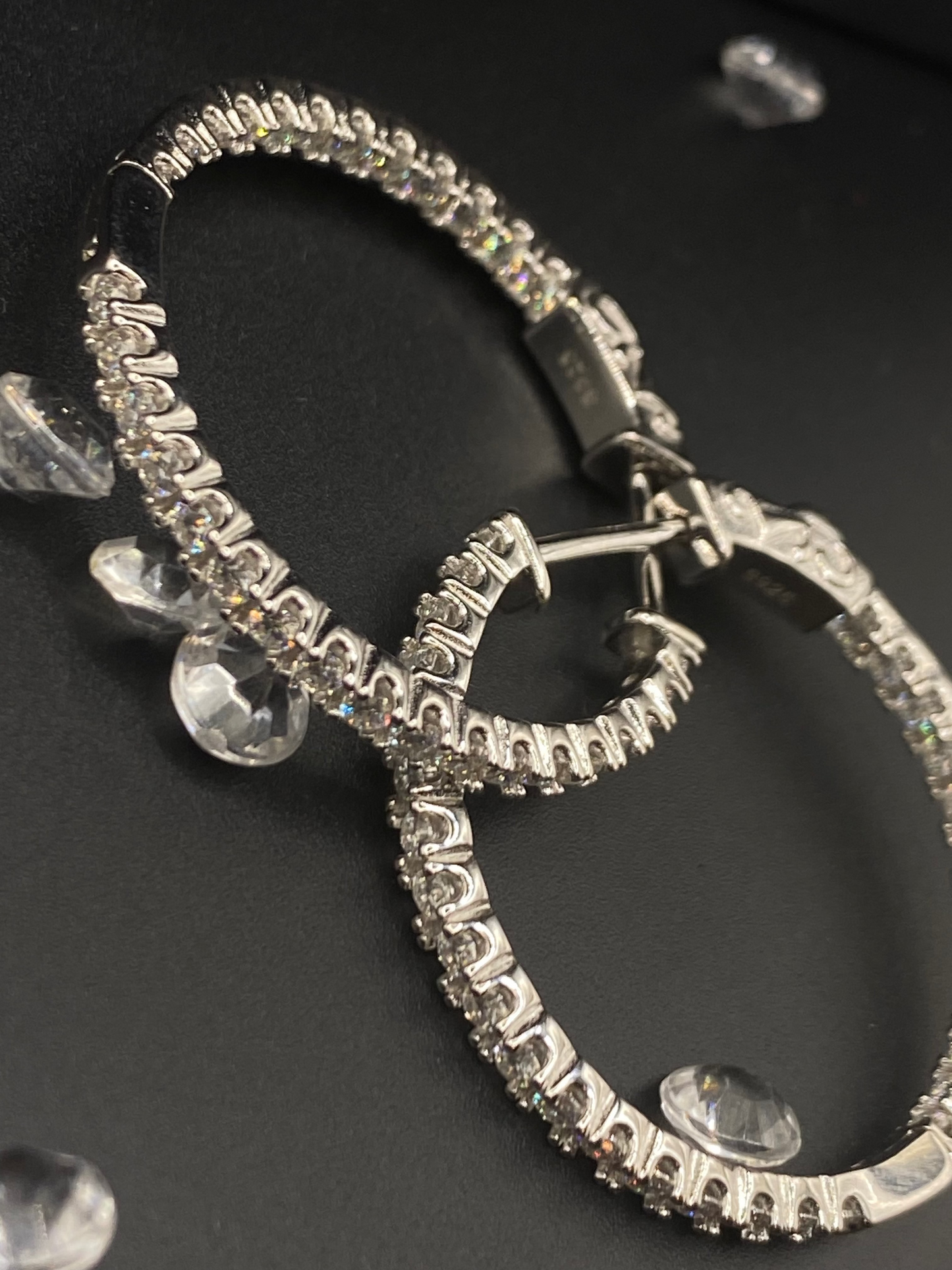 Moissanite Hoop Earrings