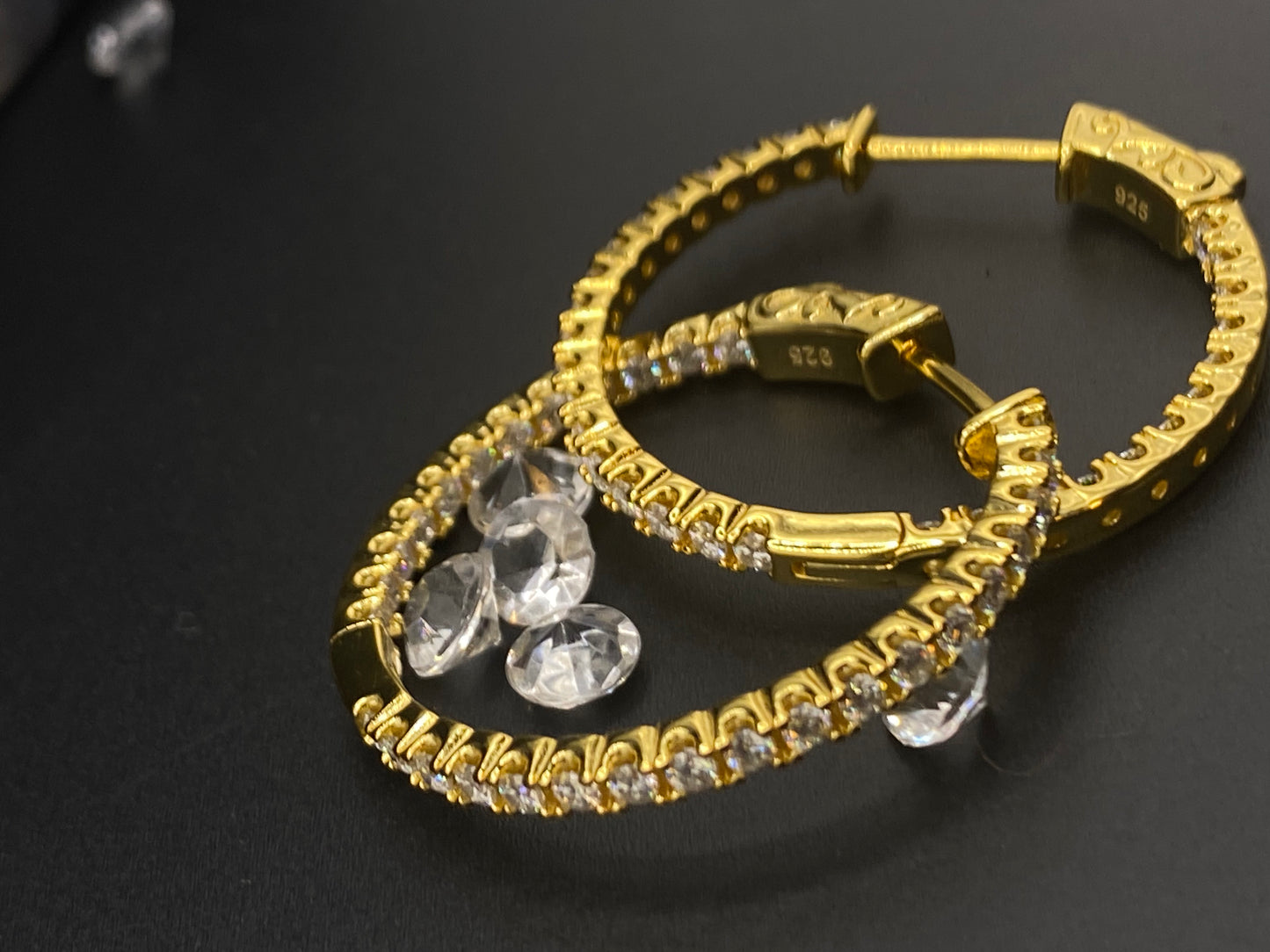 Moissanite Hoop Earrings