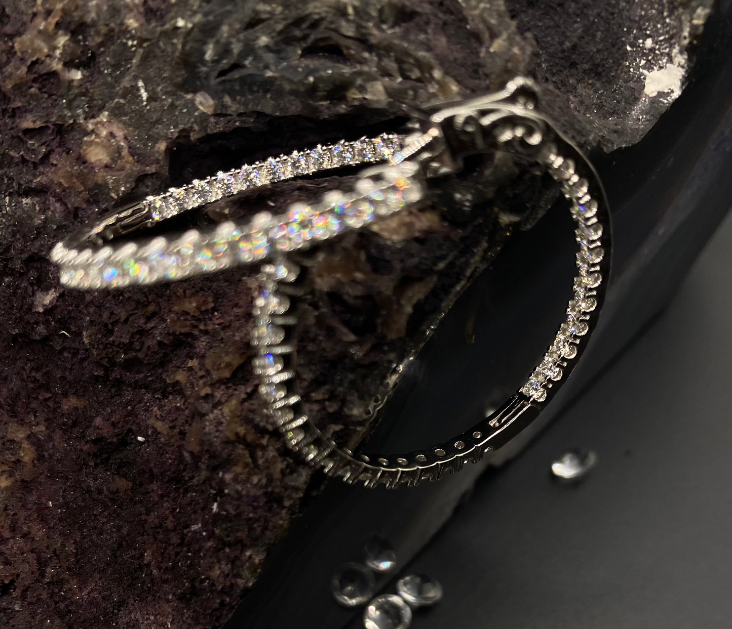 Moissanite Hoop Earrings